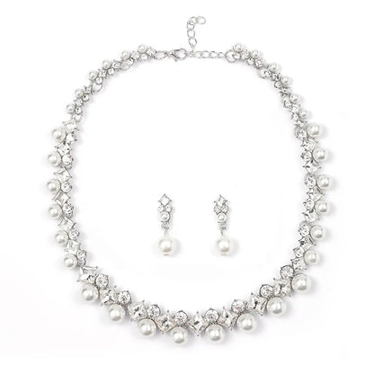 New pearl gemstone jewelry woman necklace set for women by edenista