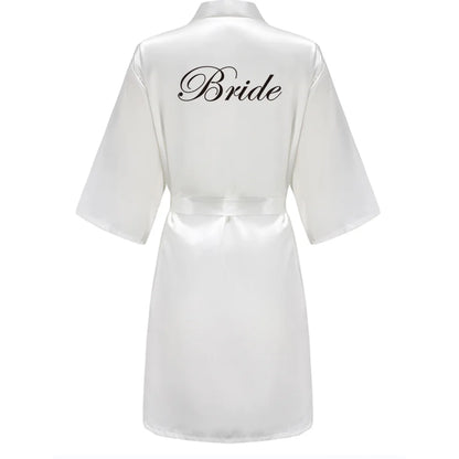 Bride & Bridesmaid Short Satin Robe