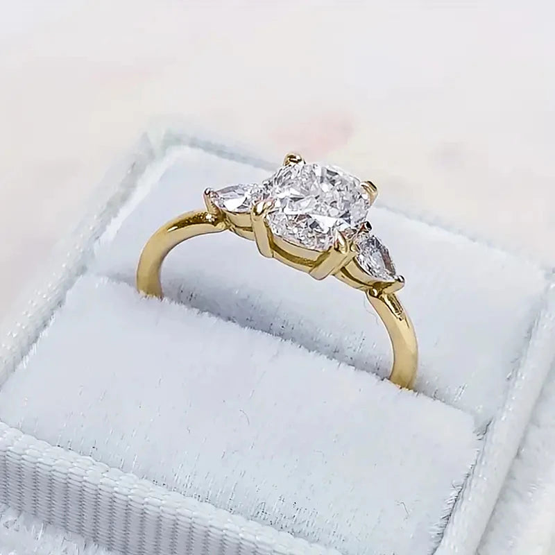 Huitan Cushion CZ Ring for Women