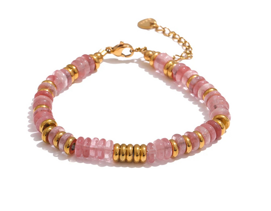 Colourful Natural Stone Beads Handmade Bracelet Bangle
