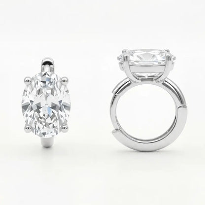 18K Gold Plated Zirconia Huggie Hoop Earrings – 12.4mm