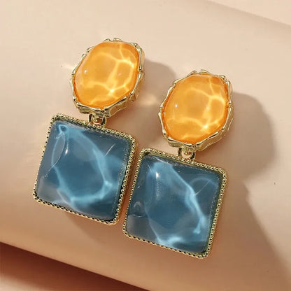 Colourful Crystal Stone Dangle Drop Earrings for Women