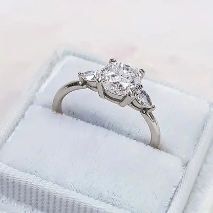 Huitan Cushion CZ Ring for Women