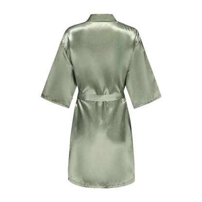 Bride & Bridesmaid Short Satin Robe