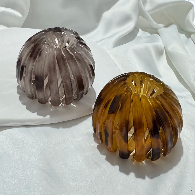Acrylic Bun Hair Claw Clip – Bird Nest Expanding Style