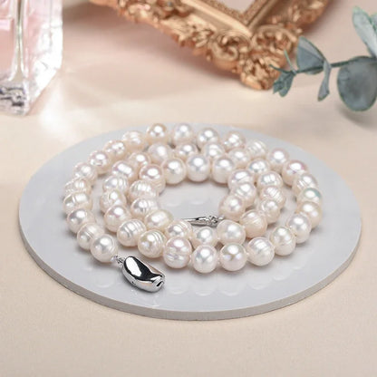 Baroque Freshwater Pearl Necklace 925 Silver