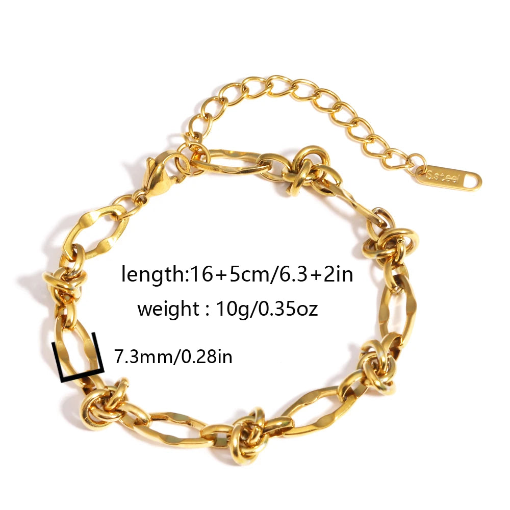 Chunky Gold Plated Stainless Steel Link Chain Bracelet