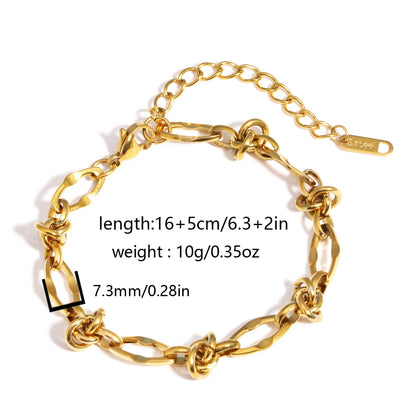 Chunky Gold Plated Stainless Steel Link Chain Bracelet