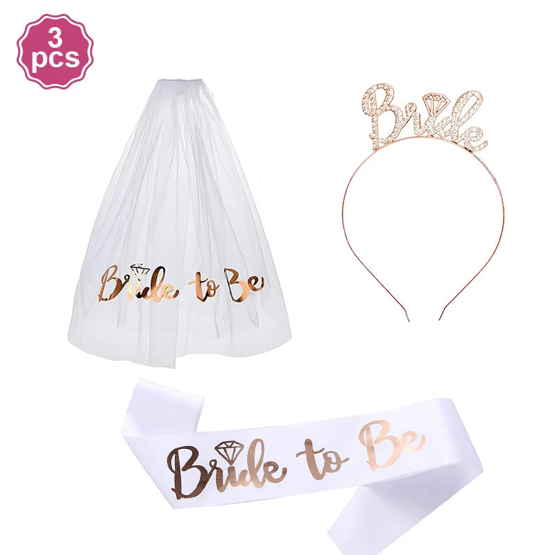 Bride to Be Sash Veil & Heart Sunglasses Set