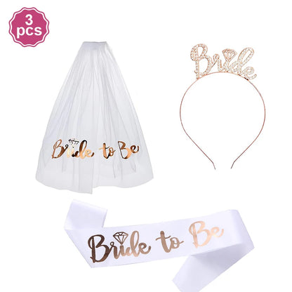 Bride to Be Sash Veil & Heart Sunglasses Set