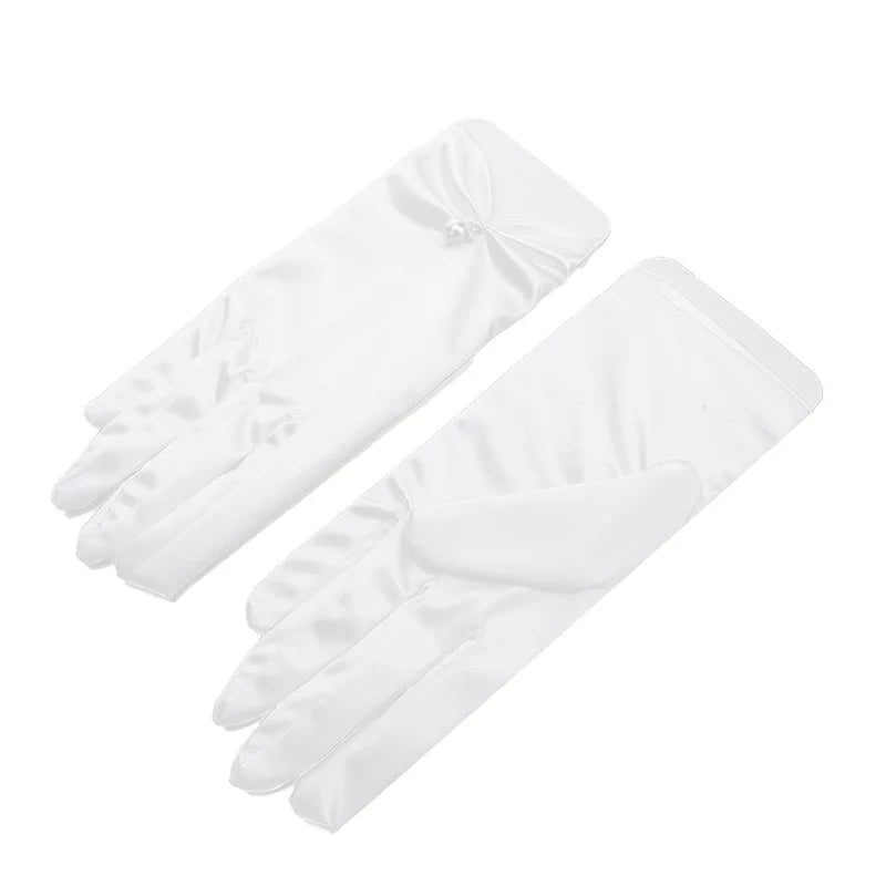Mesh Lace Bridal Gloves Short Wrist Length