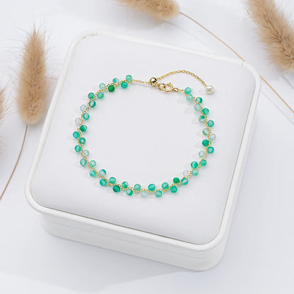 3mm Natural Stone Handmade Adjustable Bracelet for Women
