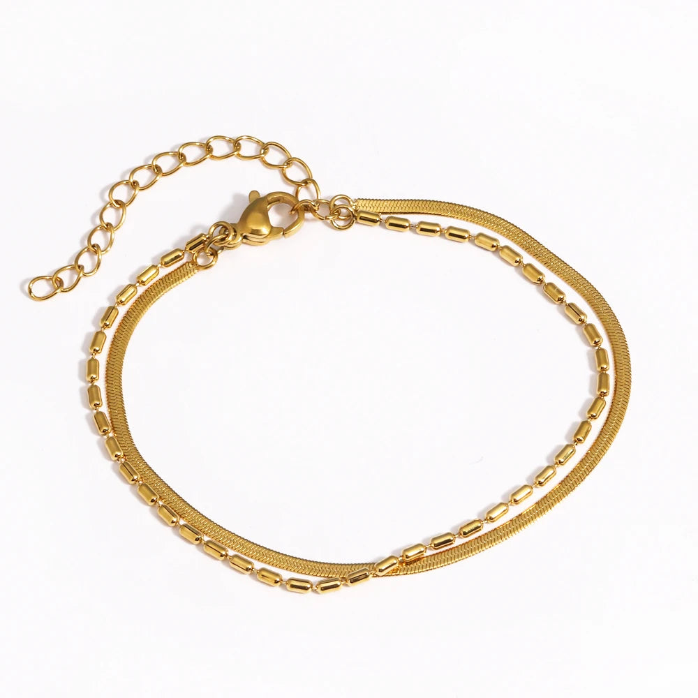 Chunky Gold Plated Stainless Steel Link Chain Bracelet