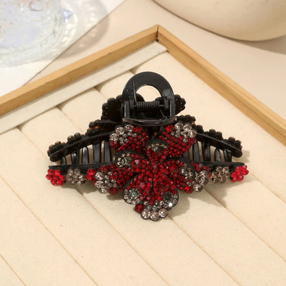 Flower Rhinestone Hair Claw Clips – Fashion Hairgrip Barrettes for Women & Girls