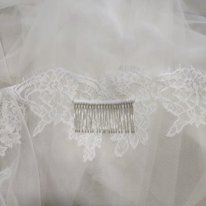 One Tier Mantilla Lace Cathedral Bridal Veil
