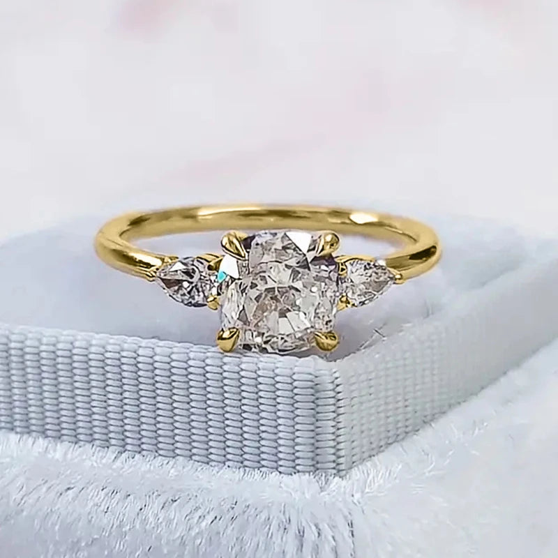 Huitan Cushion CZ Ring for Women