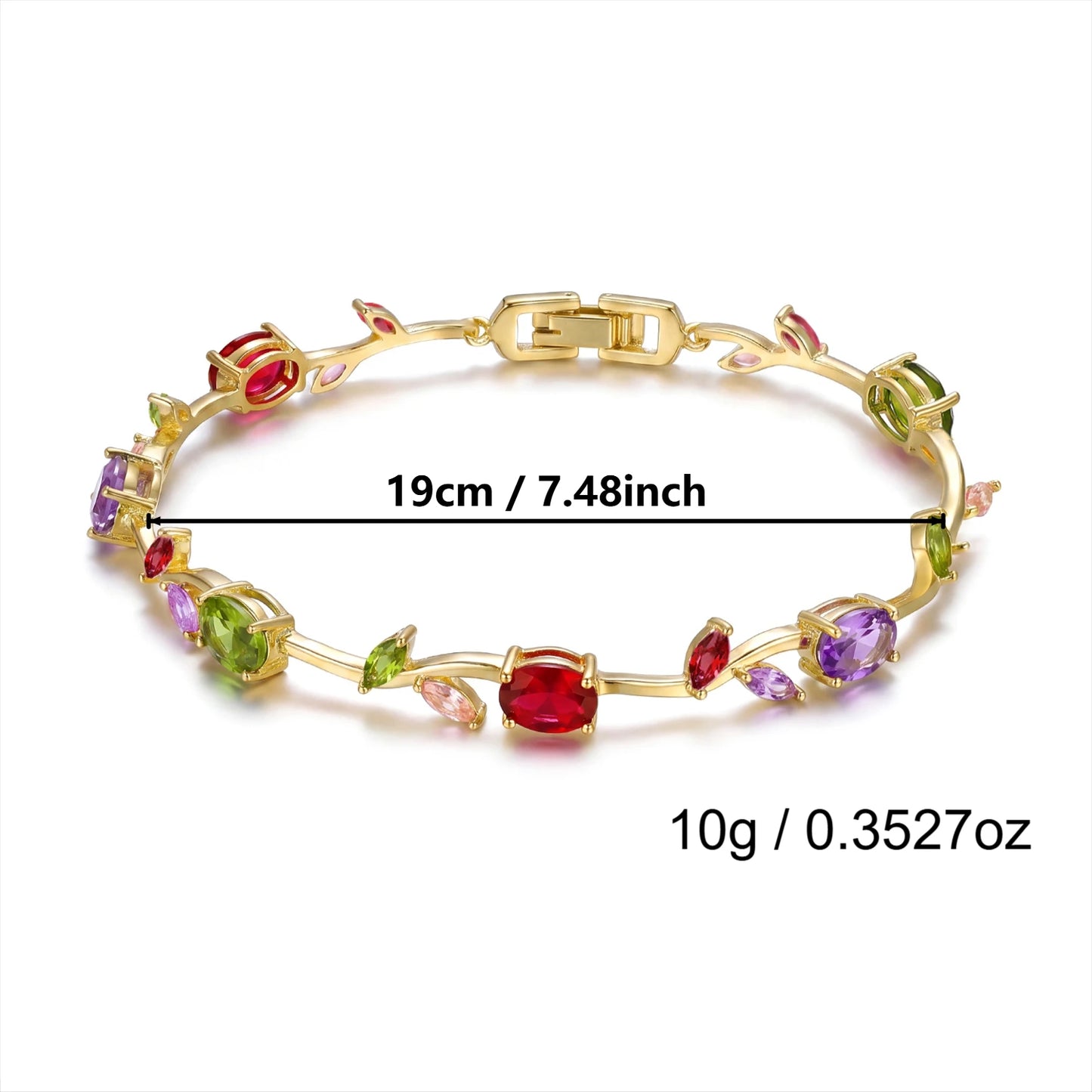 Tulip Flower Bracelet for Women – Copper & Zircon