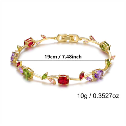 Tulip Flower Bracelet for Women – Copper & Zircon