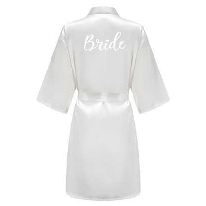 Bride & Bridesmaid Short Satin Robe