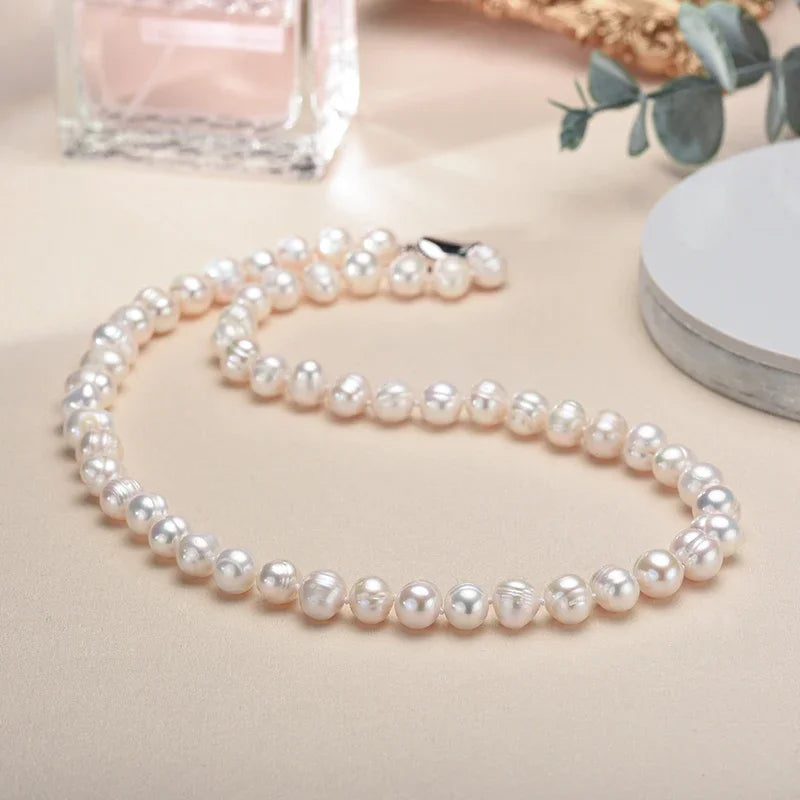 Baroque Freshwater Pearl Necklace 925 Silver