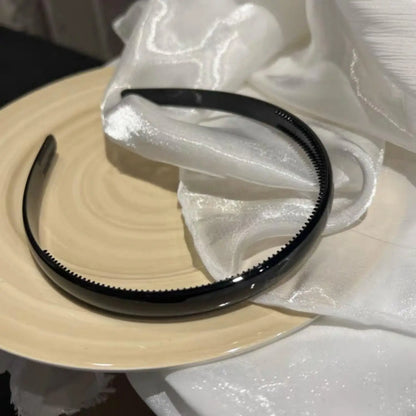 Plastic Translucent Toothed Headband – Non-Slip Candy Color Hair Hoop for Women & Girls
