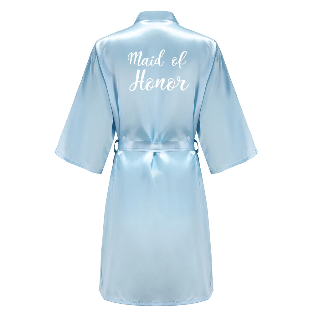 Bridal Party Satin Robe Dressing Gown