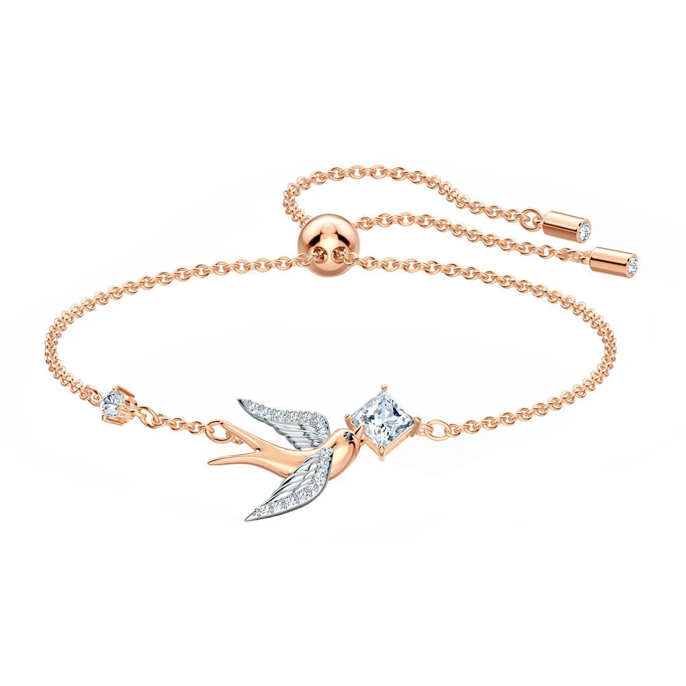 Flower Crystal Charm Bracelet for Women – Luxury Gift