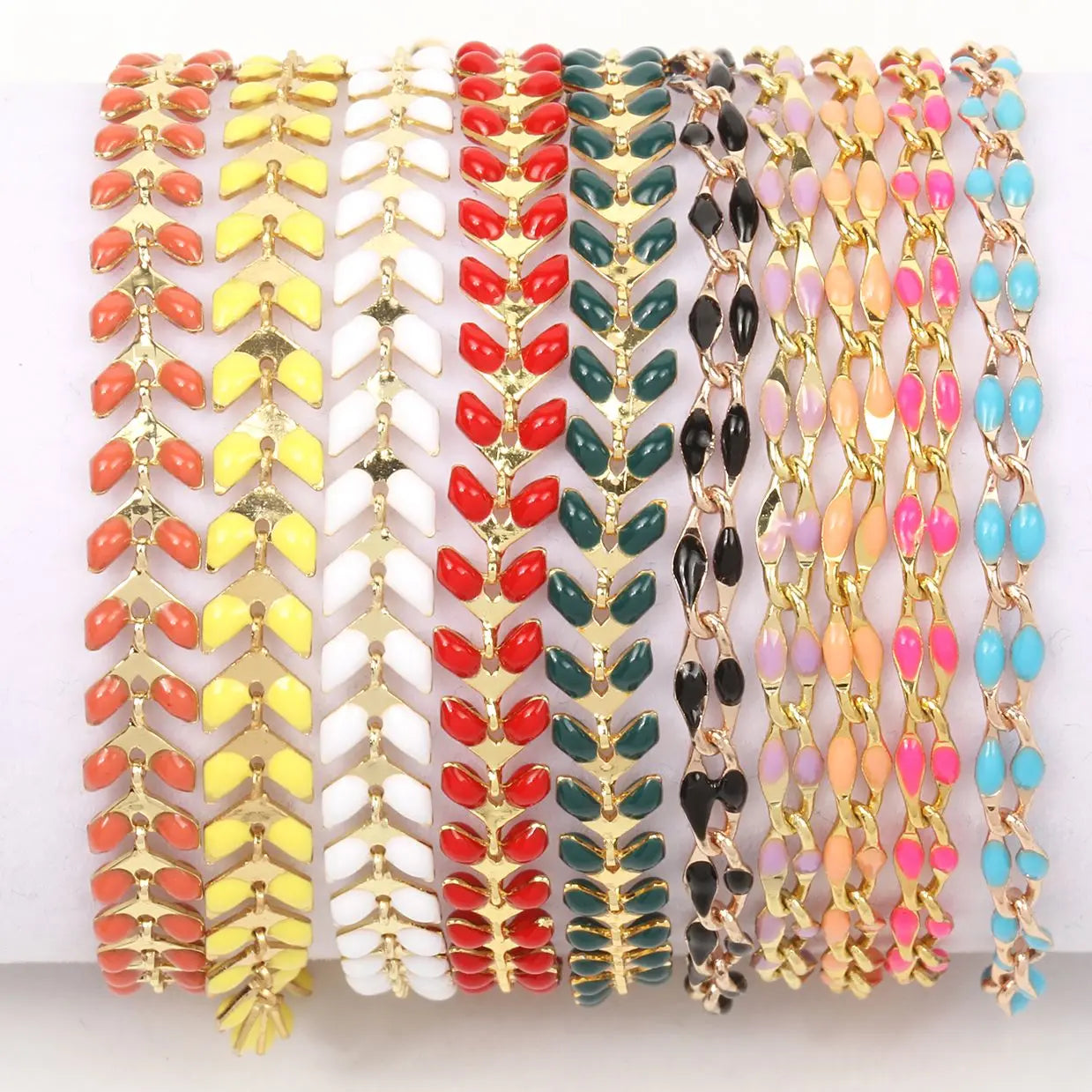 Fashion Stainless Steel Beaded Charm Bracelet – Blue & Red