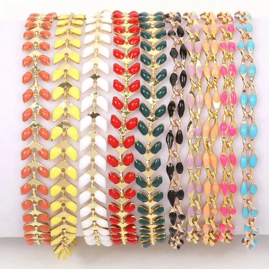 Fashion Stainless Steel Beaded Charm Bracelet – Blue & Red
