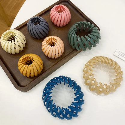 Acrylic Bun Hair Claw Clip – Bird Nest Expanding Style