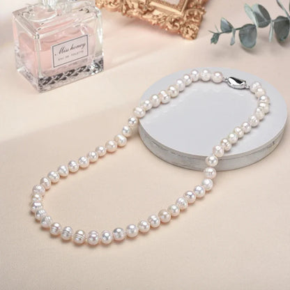 Baroque Freshwater Pearl Necklace 925 Silver