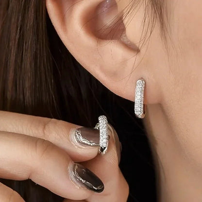 Cubic Zirconia Circle Hoop Earrings for Women