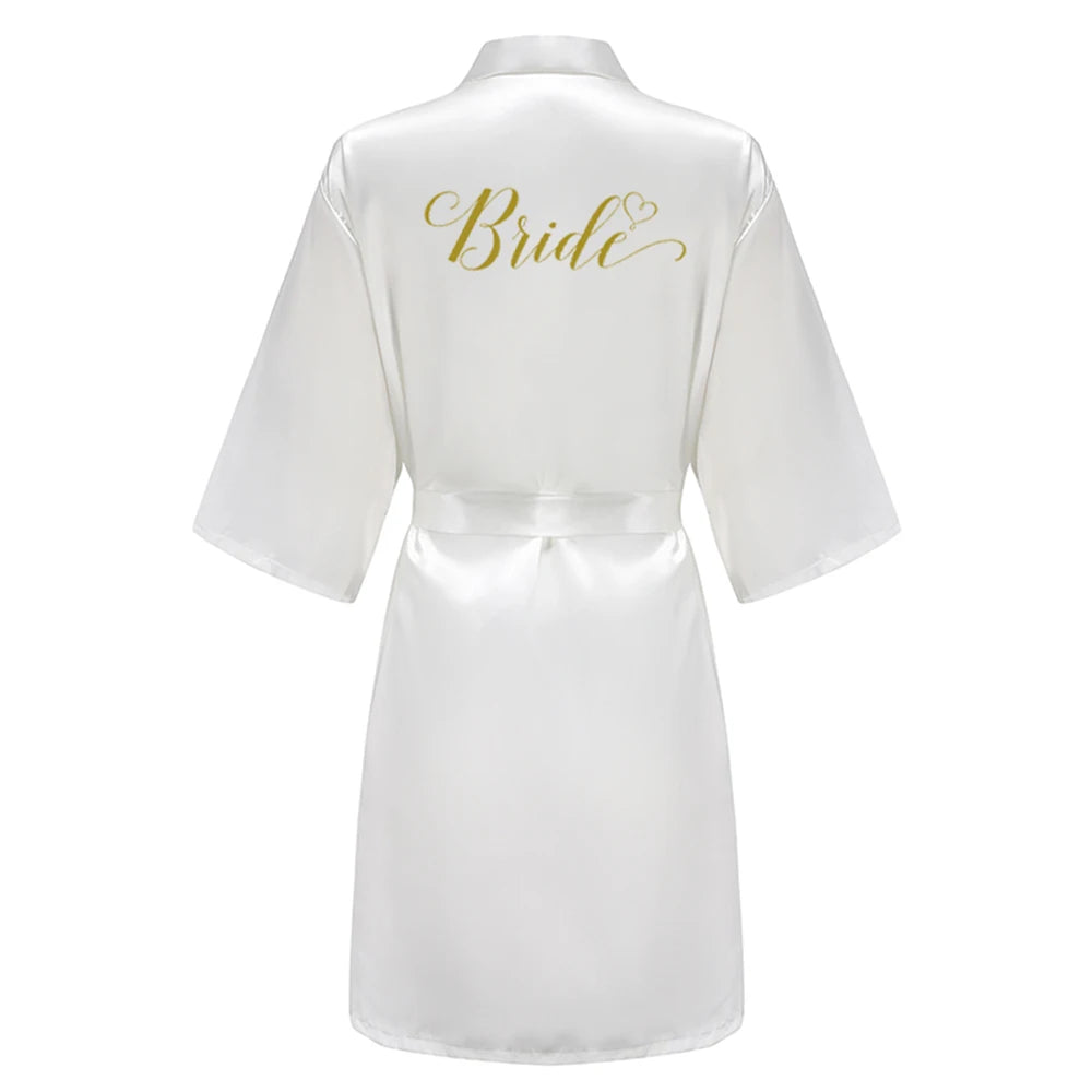Team Bride Satin Kimono Robe Bridesmaid