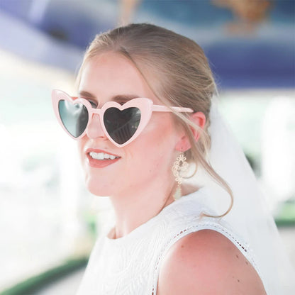 Bride to Be Sash Veil & Heart Sunglasses Set