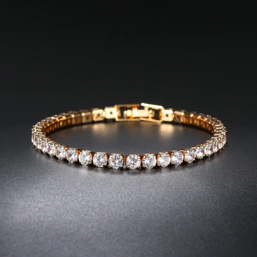 Luxury 925 Silver Cubic Zirconia Crystal Tennis Bracelet by edenista
