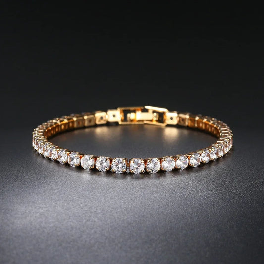 Luxury 925 Silver Cubic Zirconia Crystal Tennis Bracelet by edenista