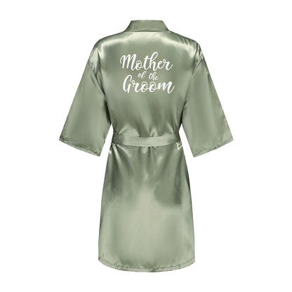 Bride & Bridesmaid Short Satin Robe