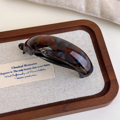 Edenista retro tortoiseshell acetate ponytail clip, handmade in France