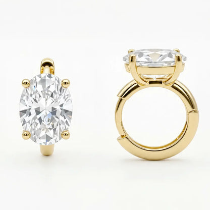 18K Gold Plated Zirconia Huggie Hoop Earrings – 12.4mm