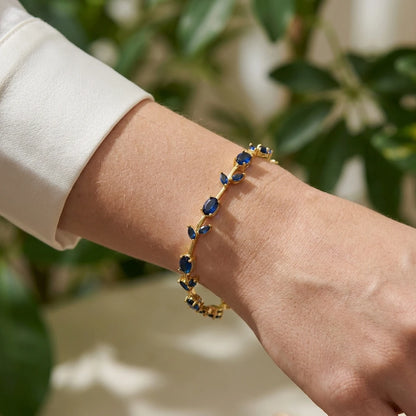 Tulip Flower Bracelet for Women – Copper & Zircon