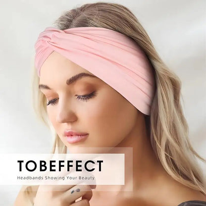 Wide Elastic Sports Headband – Yoga, Pilates & Fitness Sweatband for Women