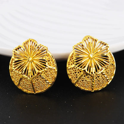 Nigerian Jewelry Set Wedding Jewelry For Women Dubai Gold Color Warped by edenista