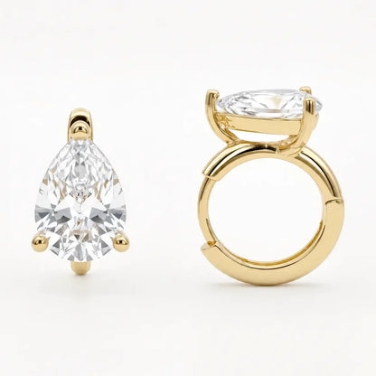18K Gold Plated Zirconia Huggie Hoop Earrings – 12.4mm