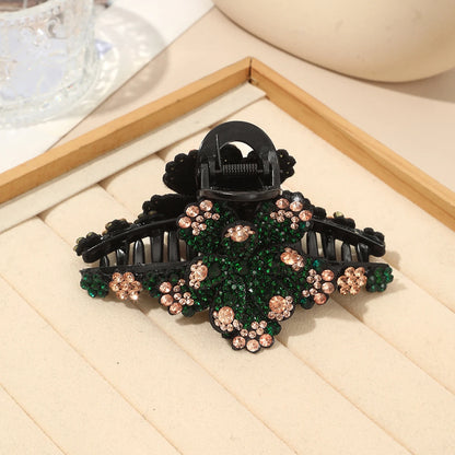 Flower Rhinestone Hair Claw Clips – Fashion Hairgrip Barrettes for Women & Girls