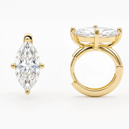 18K Gold Plated Zirconia Huggie Hoop Earrings – 12.4mm