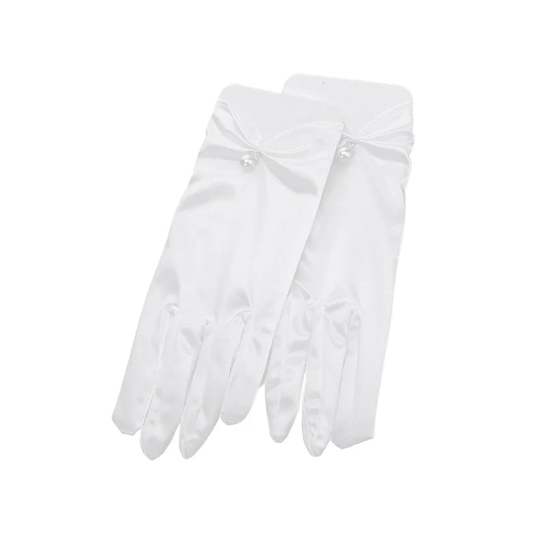 Mesh Lace Bridal Gloves Short Wrist Length