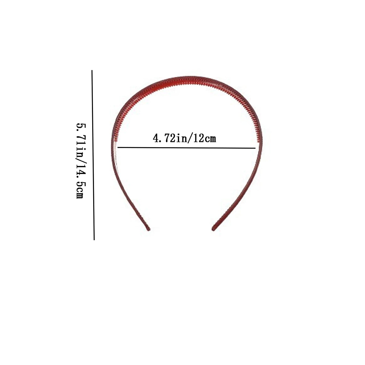 Plastic Translucent Toothed Headband – Non-Slip Candy Color Hair Hoop for Women & Girls