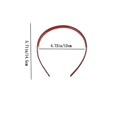 Plastic Translucent Toothed Headband – Non-Slip Candy Color Hair Hoop for Women & Girls