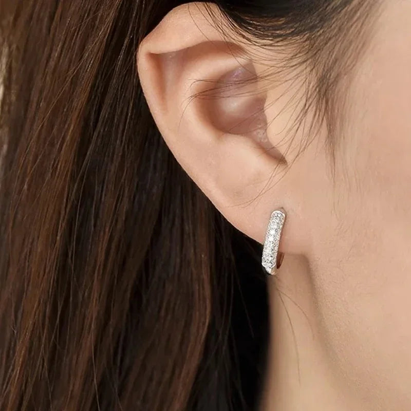 Cubic Zirconia Circle Hoop Earrings for Women