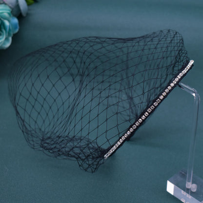 Pearl Beads Bridal Birdcage Veil